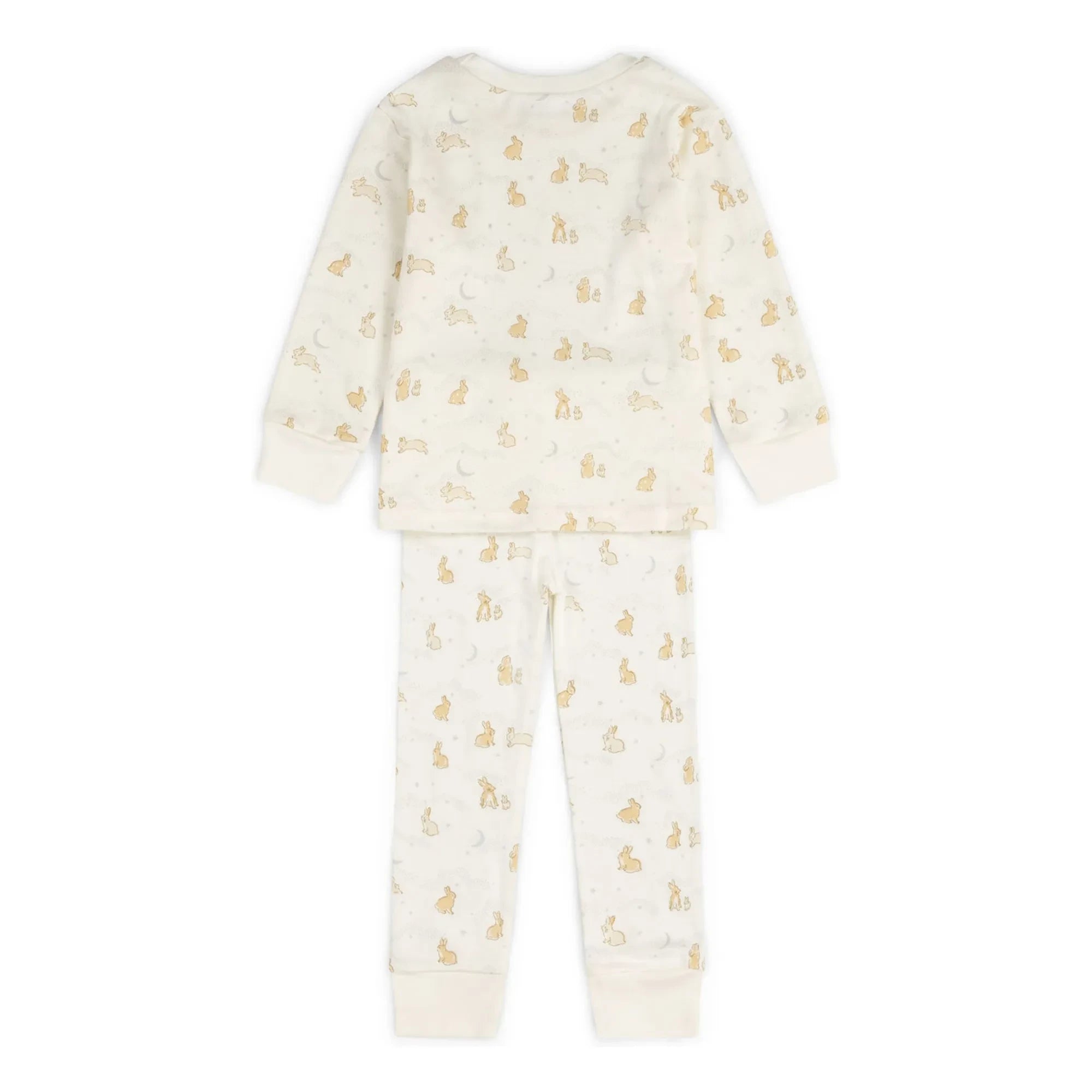 Sleepy Doe - Pyjama mit Hasenmotiv aus Bio-Baumwolle | Ecru