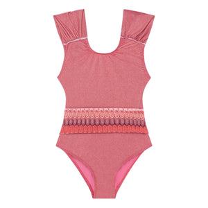 Lison Paris - Dolce Vita Metallic Badeanzug | Rosa
