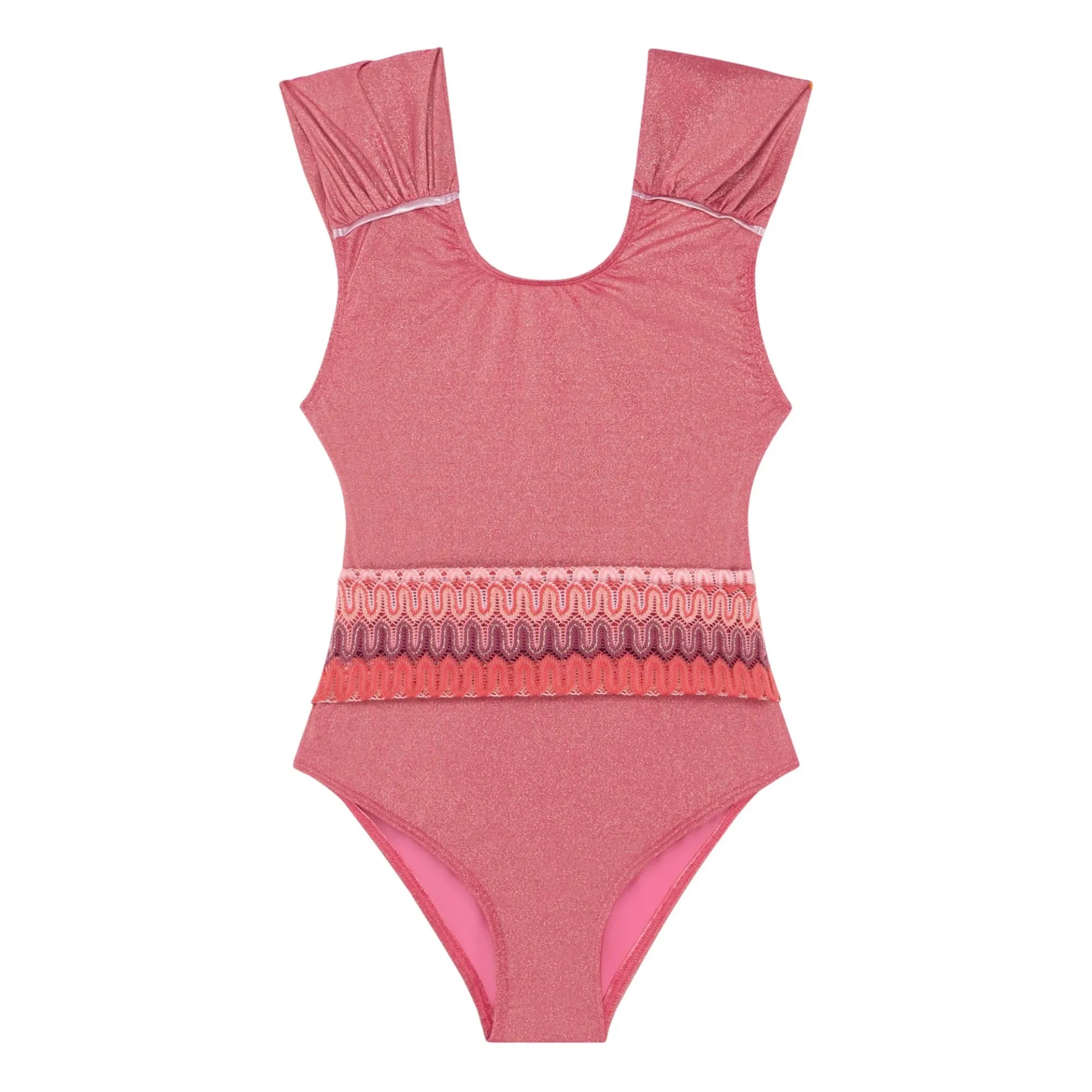 Lison Paris - Dolce Vita Metallic Badeanzug | Rosa