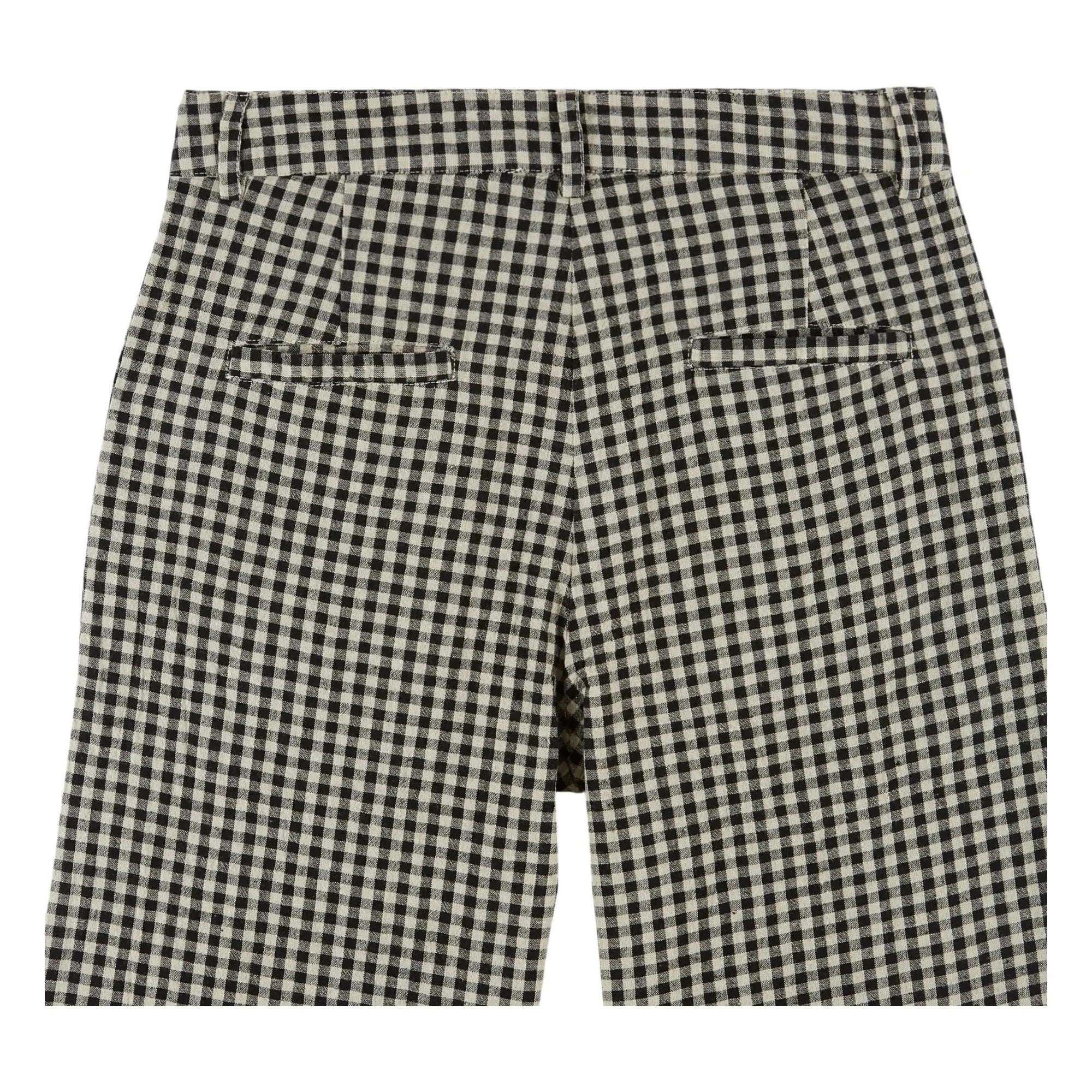 Emile et Ida – Baumwollhose Vichy-Karo | Schwarz
