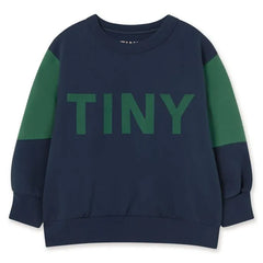 Tinycottons – Sweatshirt aus Bio-Baumwolle mit Farbblock-Design | Marineblau