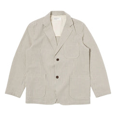 Universal Works - Gestreifte Derby Jacke | Grau