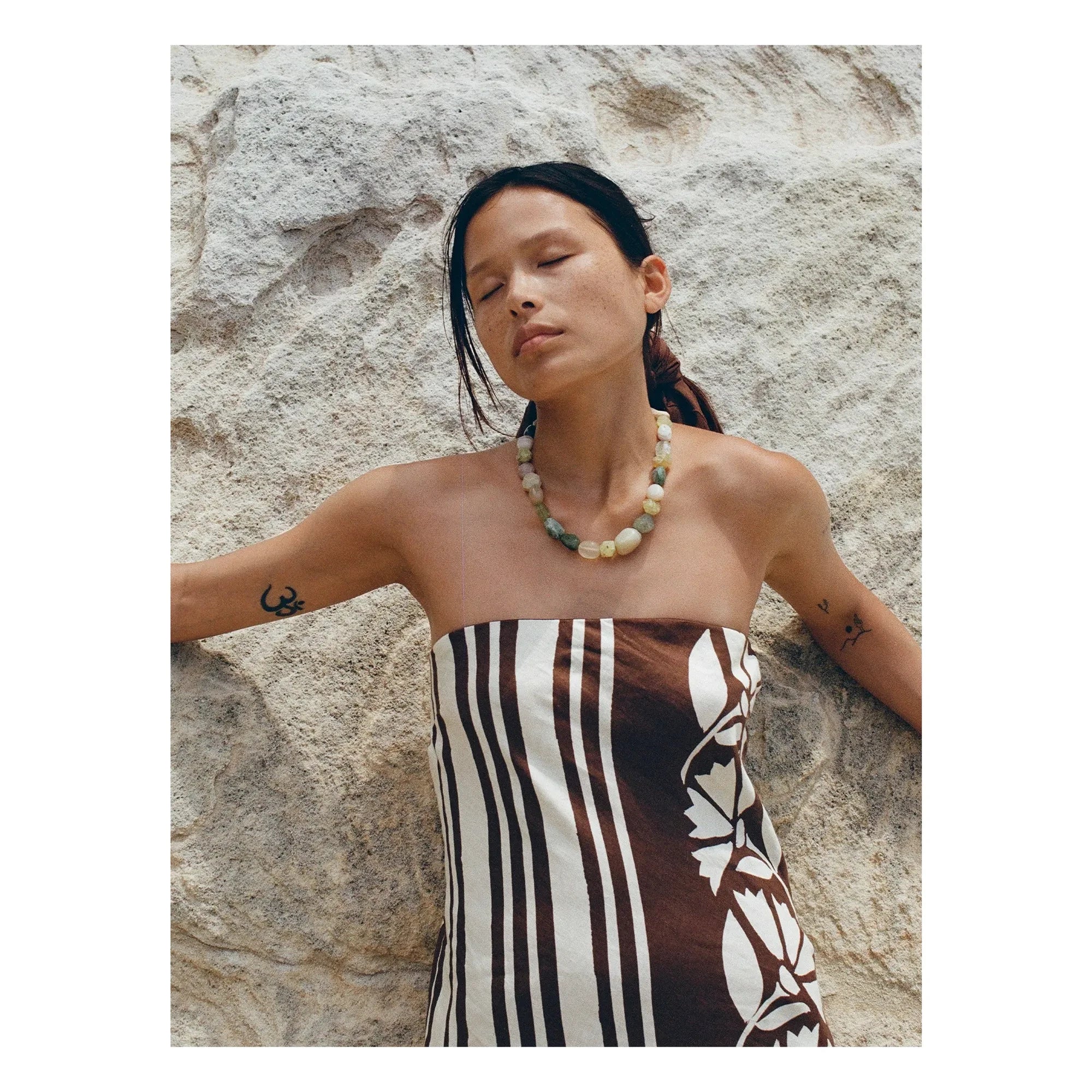 Soleil Soleil - Maeve Clove Coconut Keten Elbise | Kahverengi