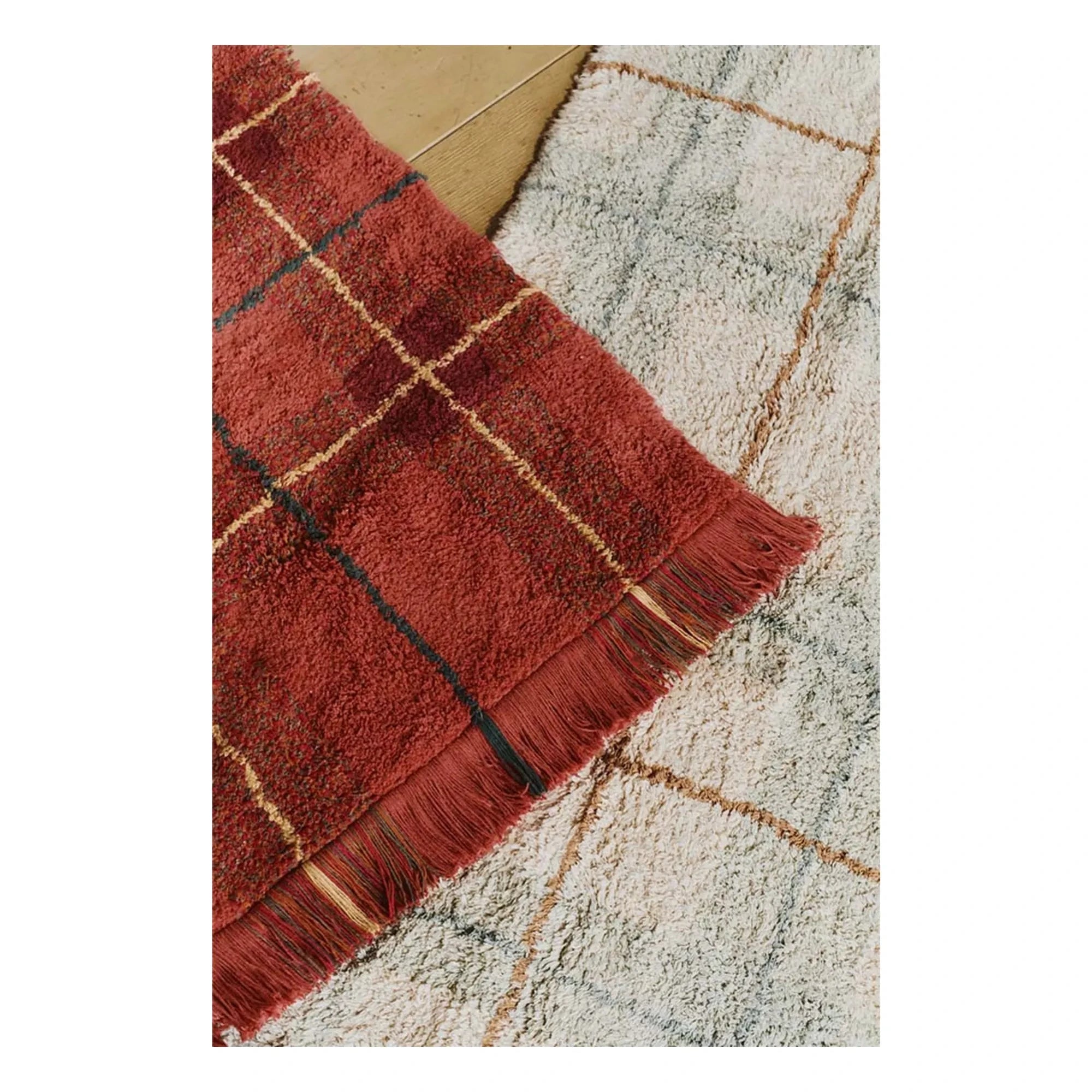 Lorena Canals - Tartan Teppich | Eisblau