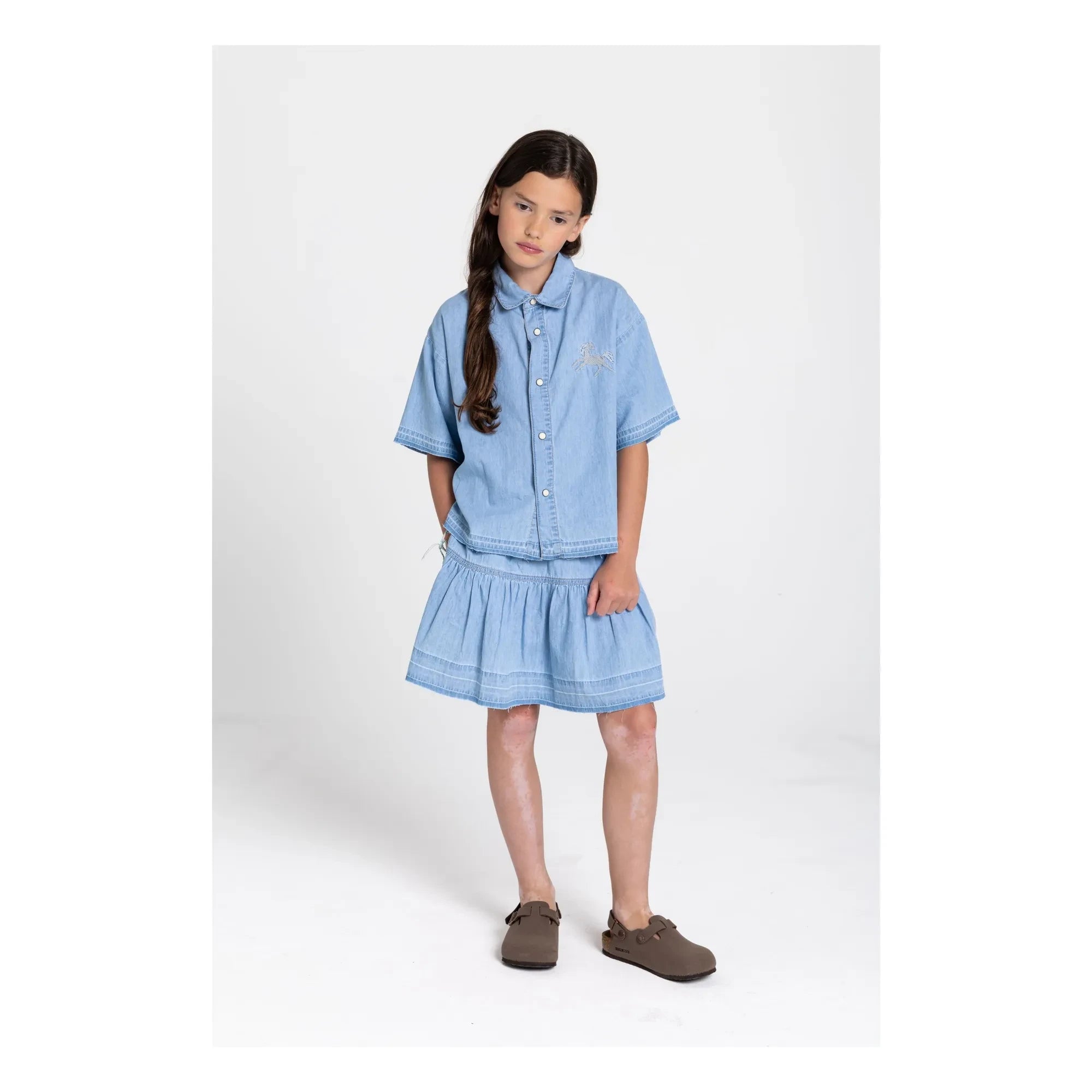 Hundred Pieces - Saskia Jeanshemd | Blau