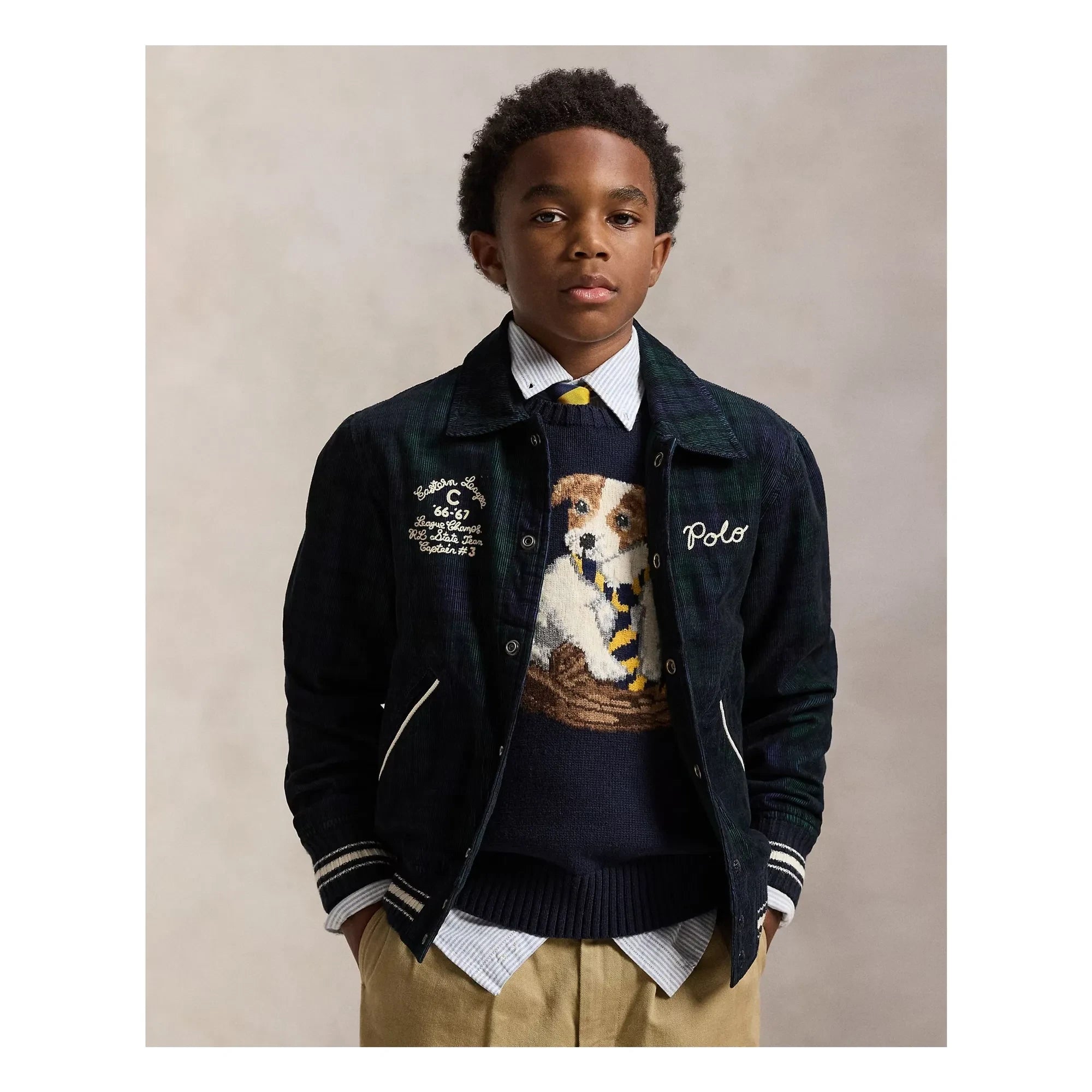 Ralph Lauren - Karierte Bomberjacke | Marineblau