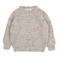 Búho - Botonato Chiné Pullover | Grau