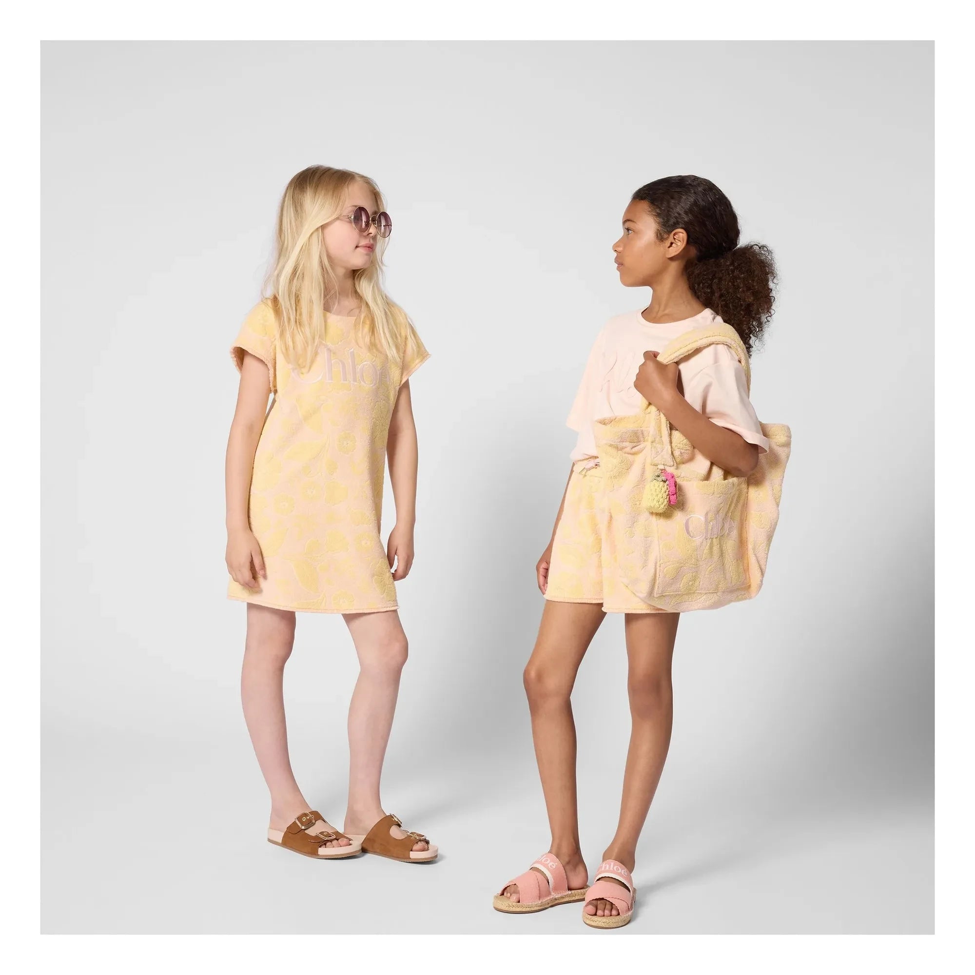 Chloé – Jacquard Schwammtasche | Pfirsich