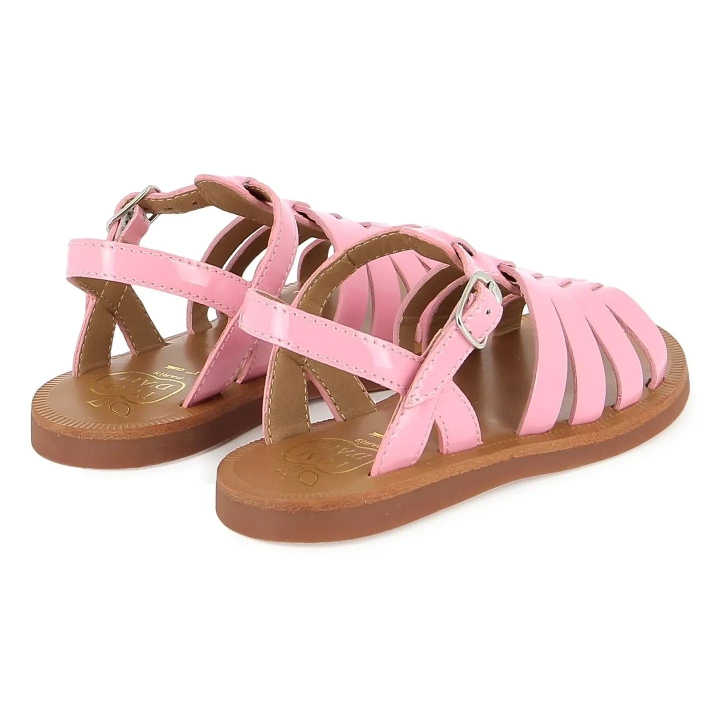Pom d'Api - Plagette Strap Patent Sandalen | Bonbonrosa
