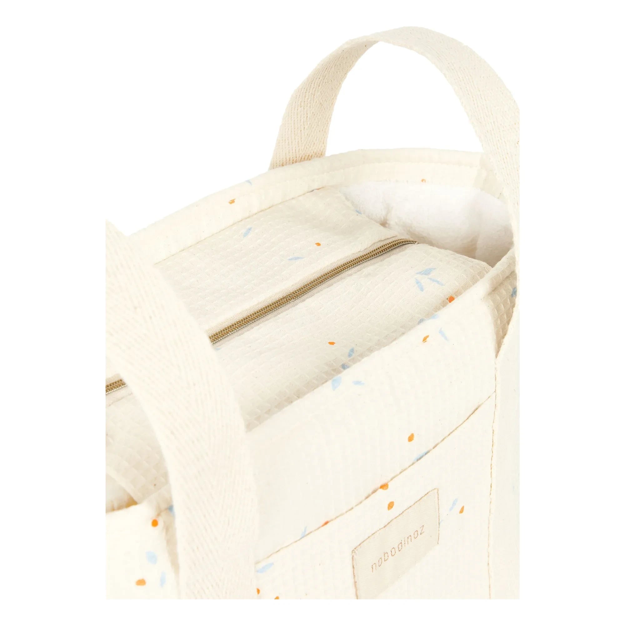 Nobodinoz - Kinderwagen-Organizer Opera Orange Cherries | Beige