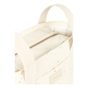 Nobodinoz - Kinderwagen-Organizer Opera Orange Cherries | Beige
