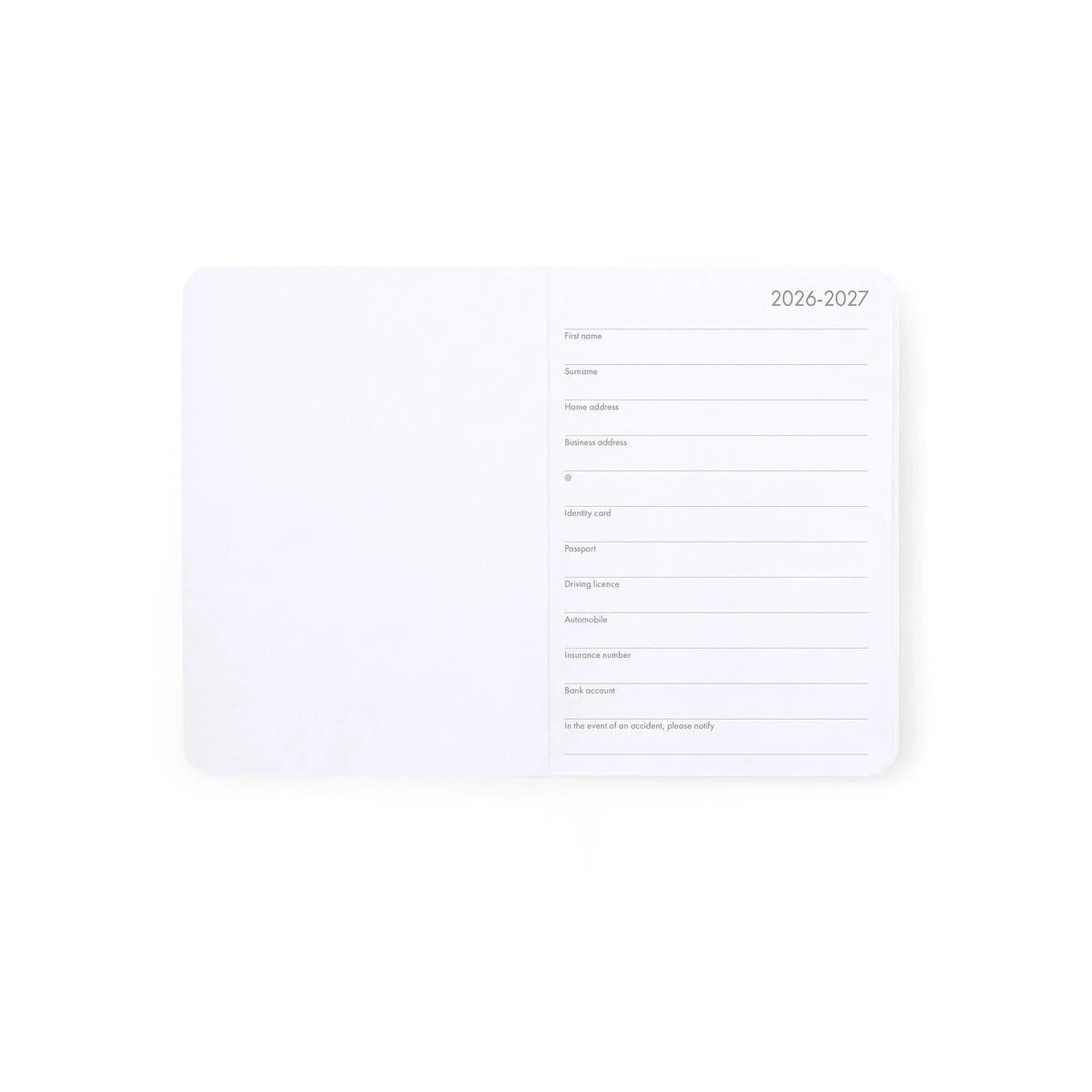 Legami - 16-Monat wöchentlicher Foto-Tagebuch für 2026/2027 - Reisesticker - Klein mit Notizbuch