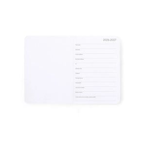Legami - 16-Monat wöchentlicher Foto-Tagebuch für 2026/2027 - Reisesticker - Klein mit Notizbuch