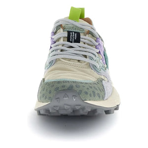 Flower Mountain - Yamano 3 Leopard Wildleder und Nylon Sportschuhe | Grau Blau