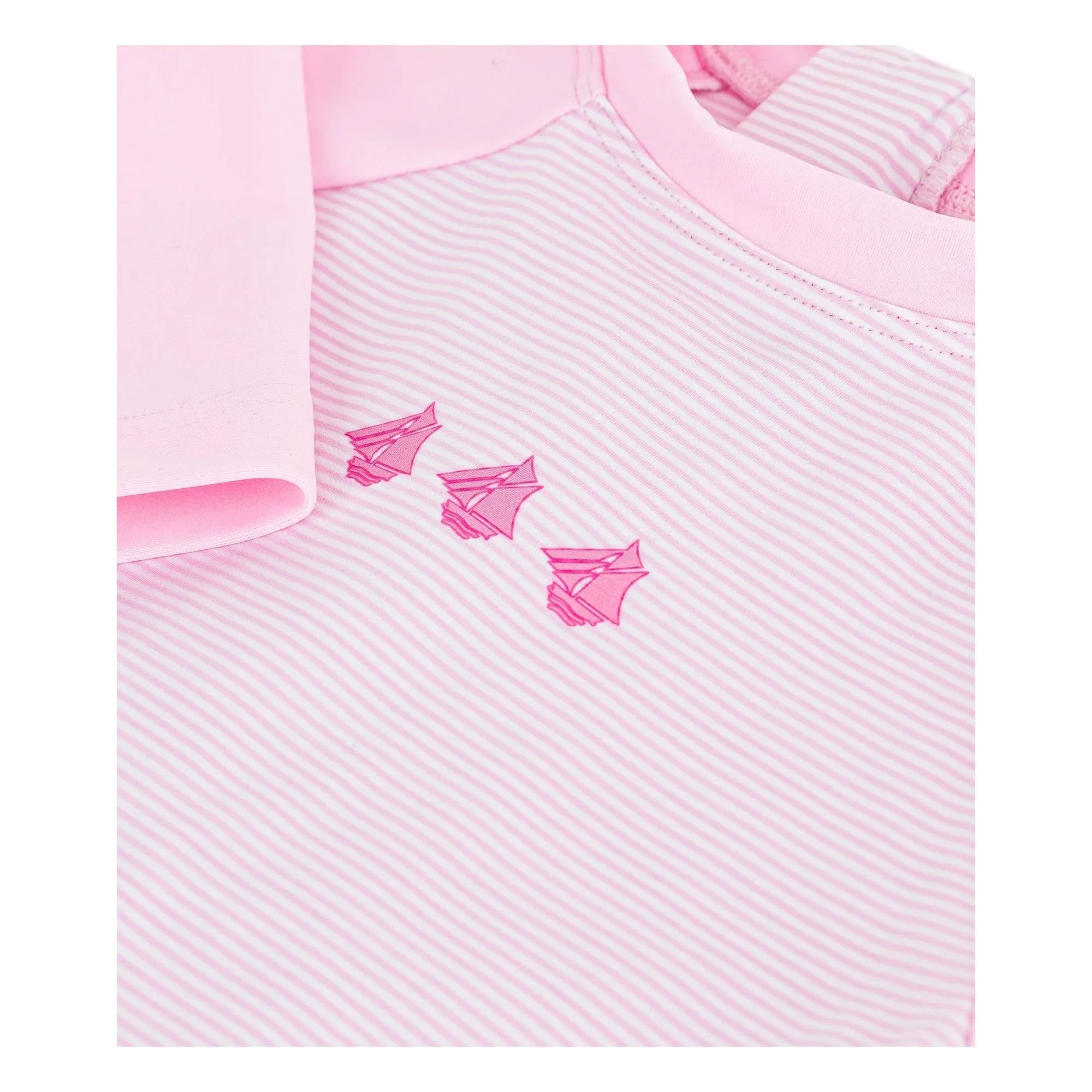 Petit Bateau - Gestreifter UV-Badeanzug | Rosa
