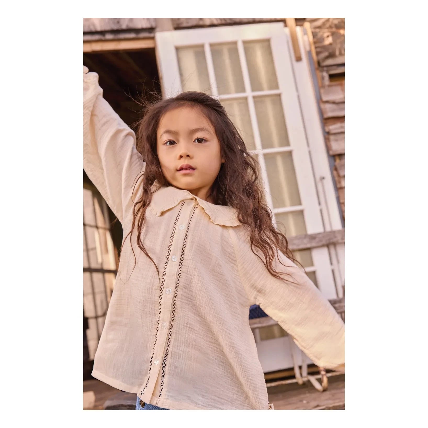 Bonton - Fig Claudine Yakalı Bluz | Ekru
