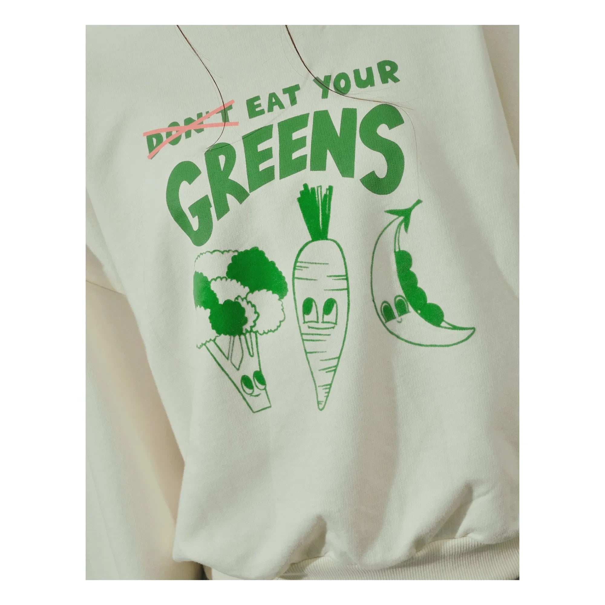 Gingersnaps - Serena Eat Your Greens Sweatshirt | Weiß