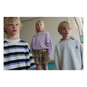 Repose AMS - Boxy Gestreiftes Bio-Baumwoll-T-Shirt | Creme