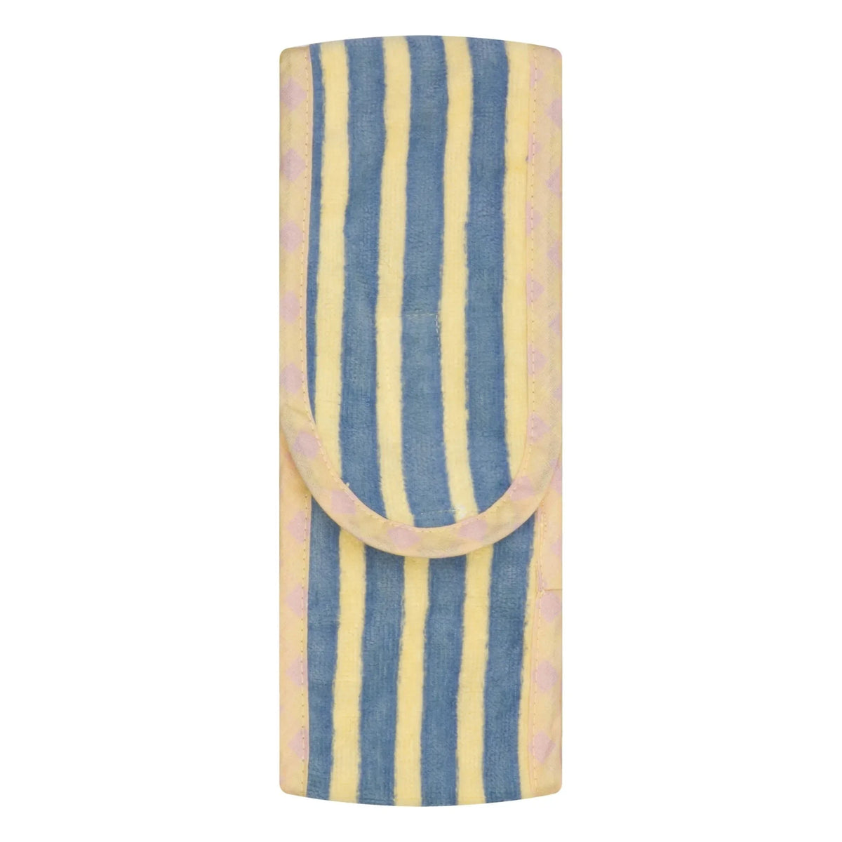 Jera Mini - Gestreiftes Terry Scratch Haarband | Blassgelb