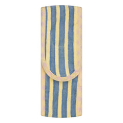 Jera Mini - Gestreiftes Terry Scratch Haarband | Blassgelb