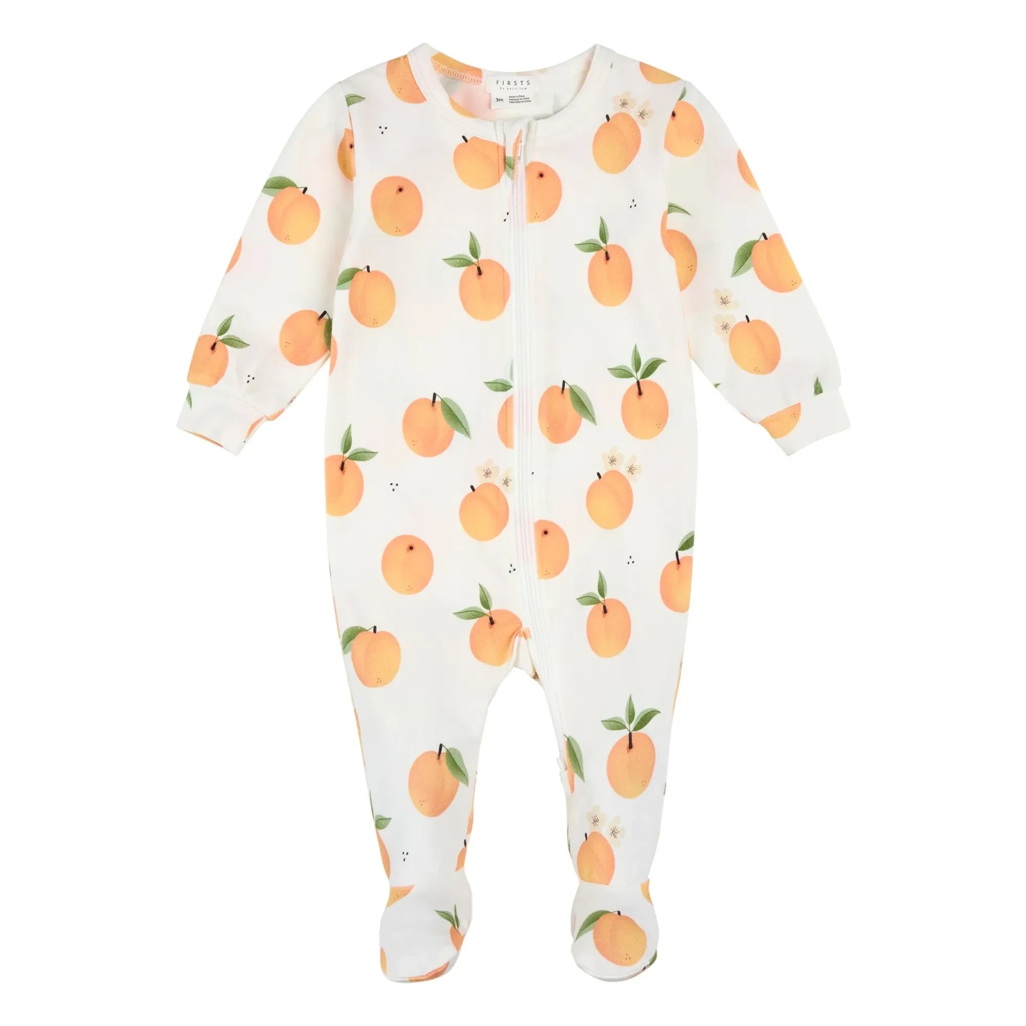 Petit Lem - Ballerina-Pfirsich-Pyjama aus Bio-Baumwolle und Modal | Weiß