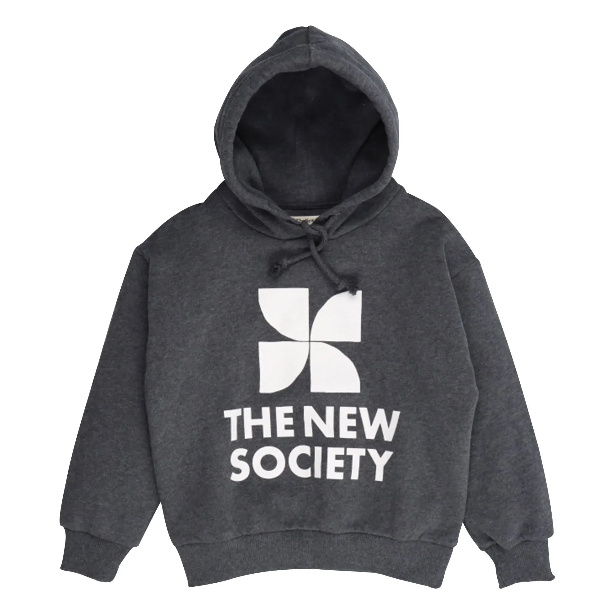 the new society - Logo Kapuzenpullover | Dunkelgrau