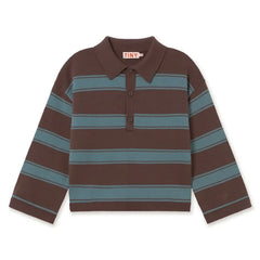 Tinycottons – Gestreiftes Poloshirt | Braun