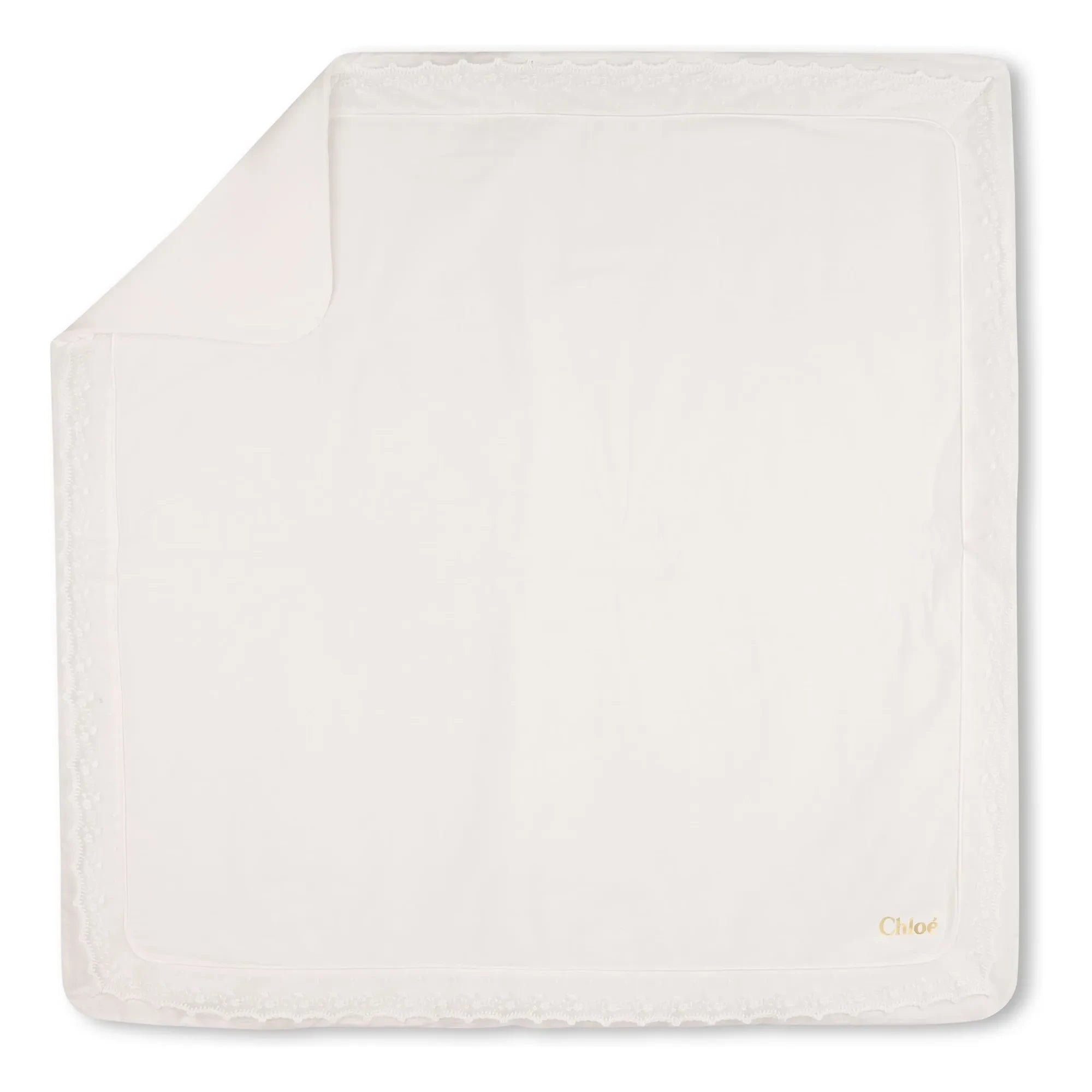 Chloé - Bio-Baumwoll-Schlafanzug und Decke Set | Weiß