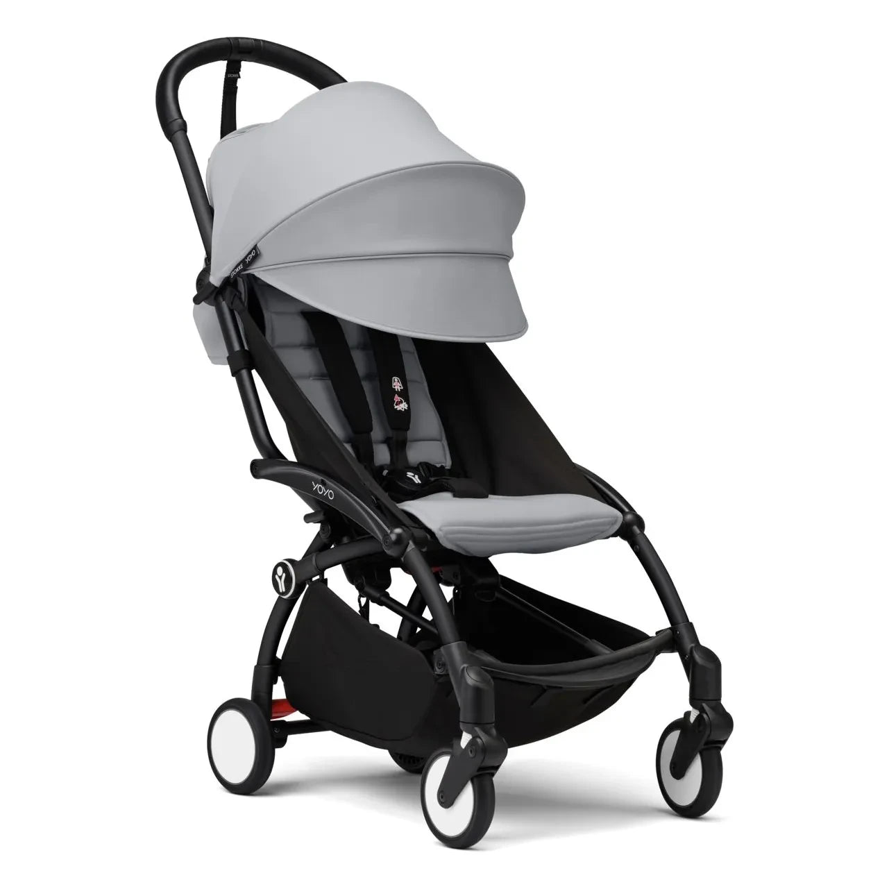 Stokke® - YOYO³ kompletter Kinderwagen 0+ und 6+ Schwarzer Rahmen | Stein