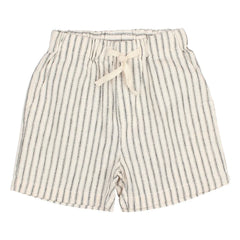 Búho – Gestreifte Leinen-Bermudashorts | Ecru
