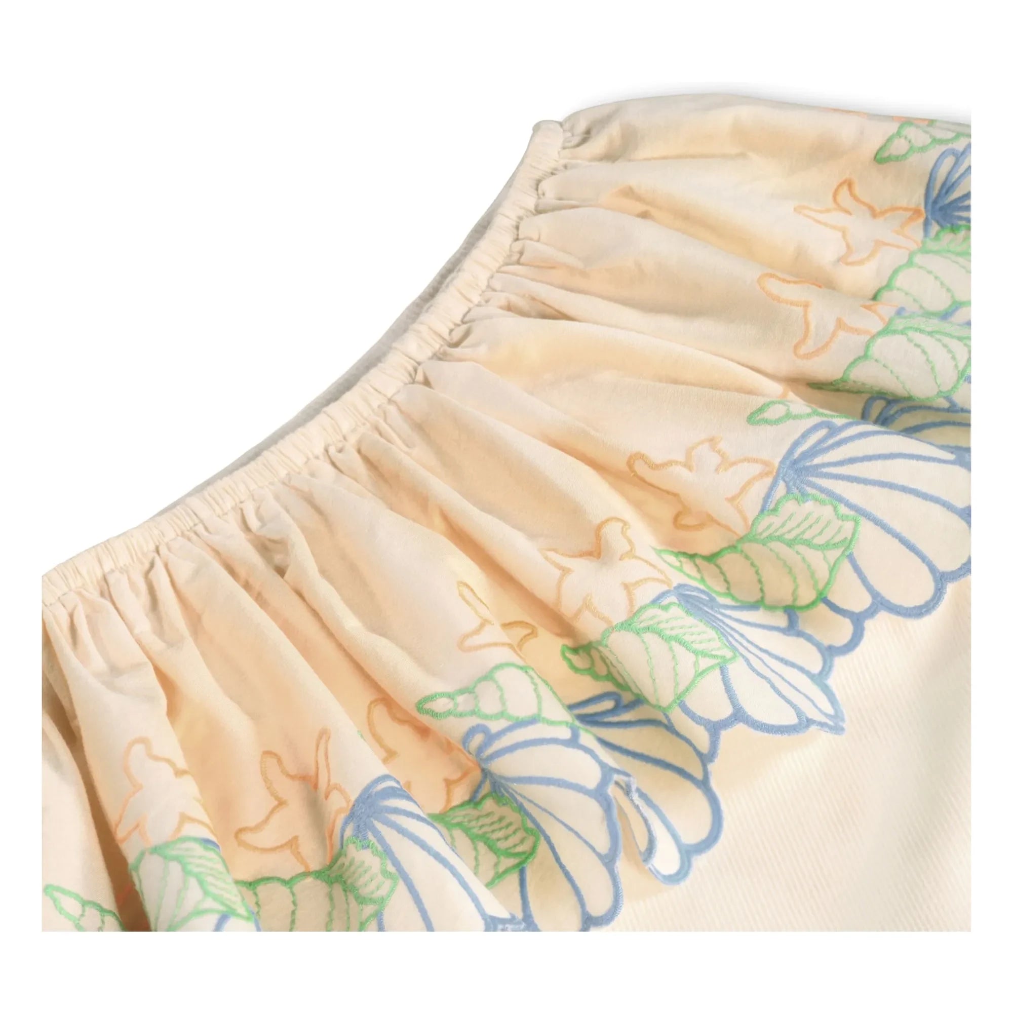 Molo - Cato Bio-Baumwoll-Kleid mit asymmetrischem Volant | Elfenbein