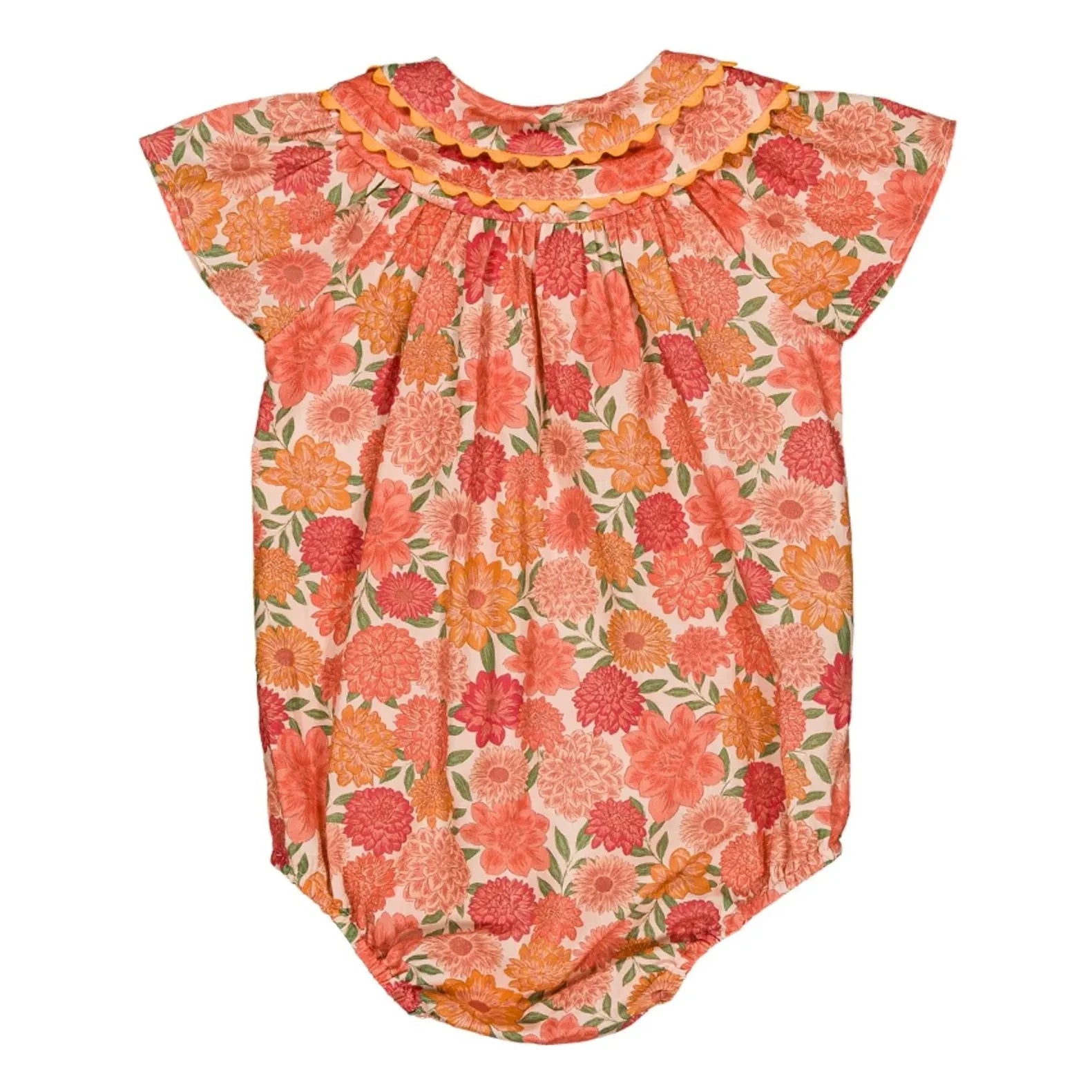 Loir - Toinette Fleurs Bio-Baumwoll Strampler | Koralle