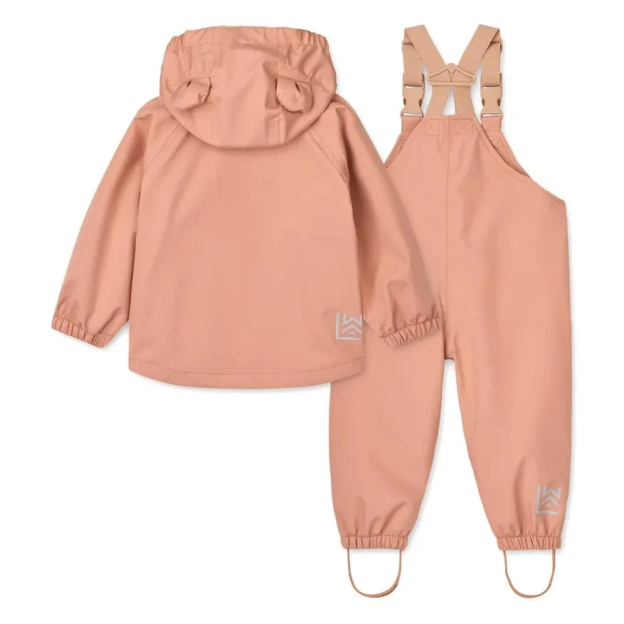 Liewood - Manu Colorblock Regen-Set aus recycelten Fasern | Rosa
