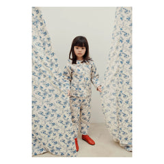 Emile et Ida - Blumenmuster Stepp Hose | Ecru