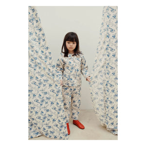 Emile et Ida - Blumenmuster Stepp Hose | Ecru