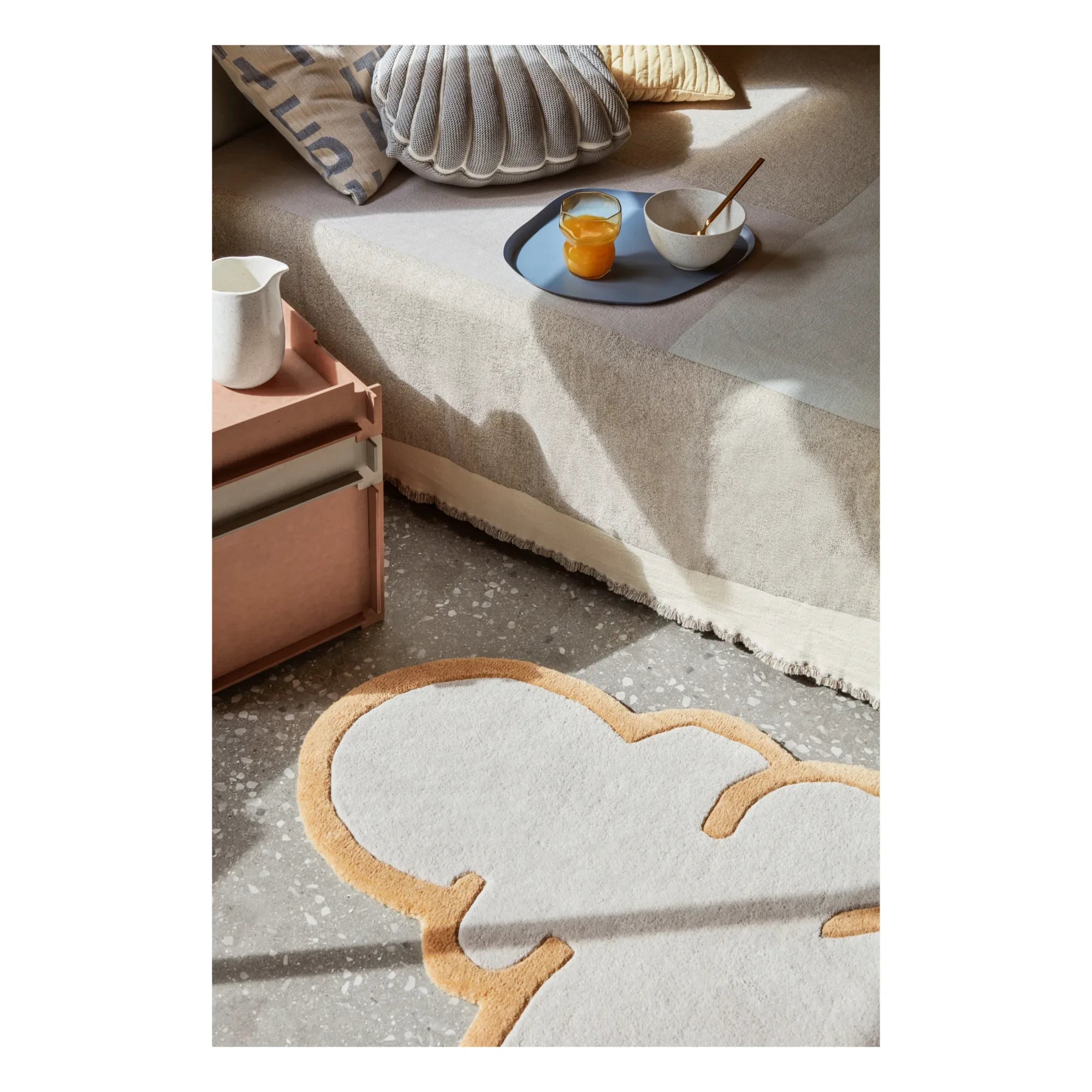 Broste Copenhagen - Muschel Kissen | Grau
