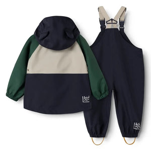 Liewood - Manu Colorblock Regen-Set aus recycelten Fasern | Dunkelgrün