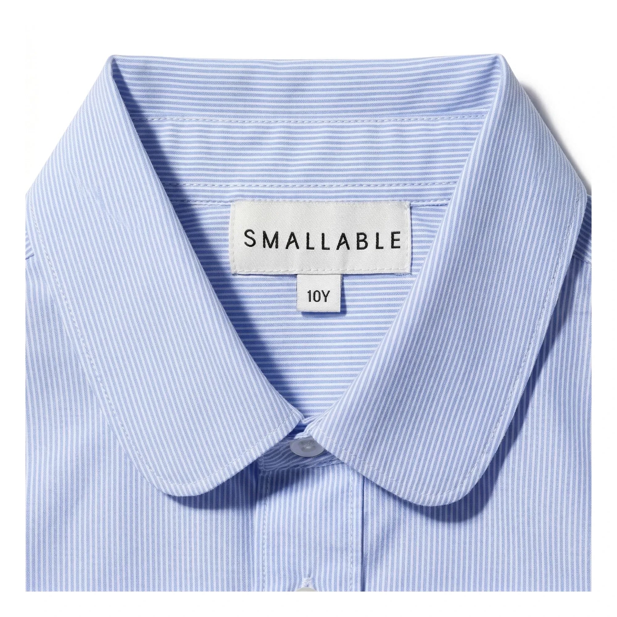 Smallable Kid - Clara Gestreiftes Kurzarmhemd | Hellblau