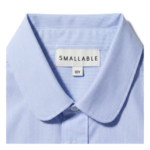Smallable Kid - Clara Gestreiftes Kurzarmhemd | Hellblau