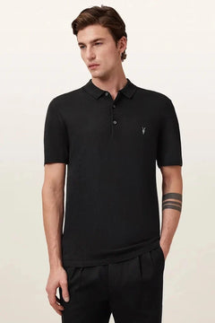 AllSaints Erkek Yün Yakalı Tişört MODE