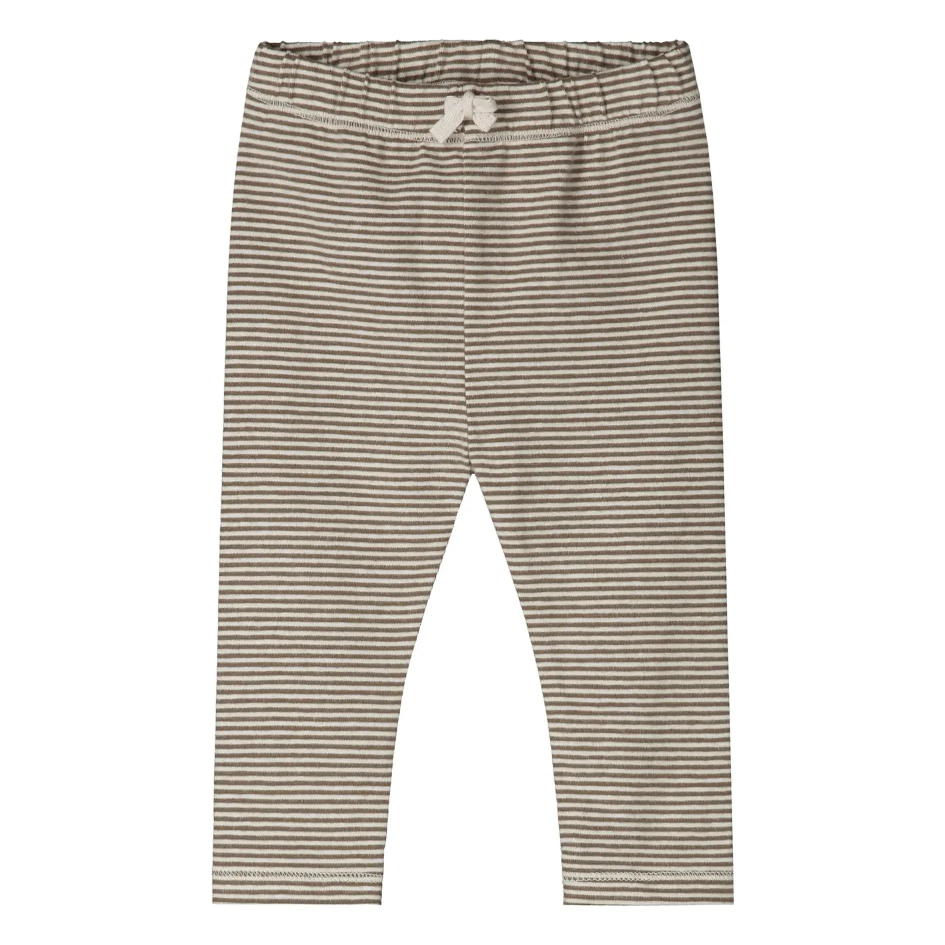 Gray Label – Gestreifte Leggings aus Bio-Baumwolle | Khakibraun