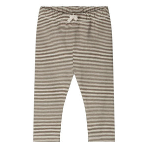 Gray Label – Gestreifte Leggings aus Bio-Baumwolle | Khakibraun