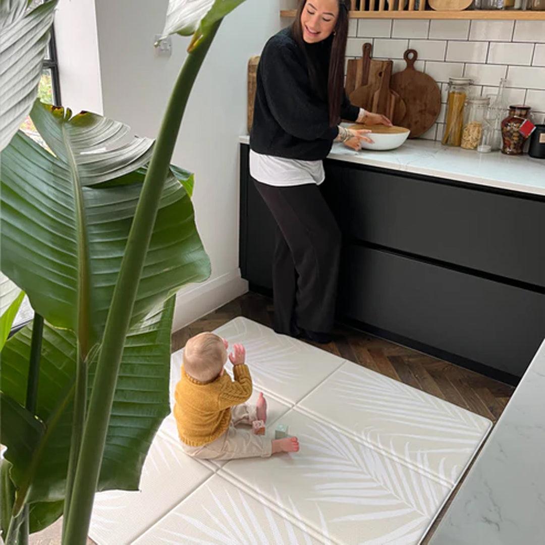 FOLDiMATS Playmat 130x130cm - Palm Scandi-Play Mats-Palm Scandi-130x130cm | Natural Baby Shower