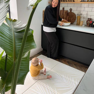 FOLDiMATS Playmat 130x130cm - Palm Scandi-Play Mats-Palm Scandi-130x130cm | Natural Baby Shower