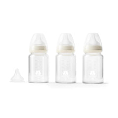 Fraupow Combi-Feed Glass Baby Bottles | Pack of 3-Baby Bottles-180ml- | Natural Baby Shower