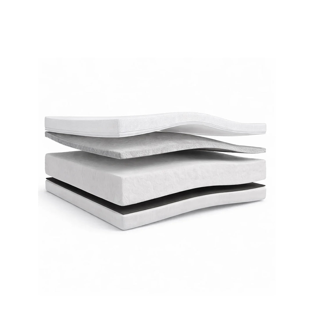 Gaia Baby Dual Fibre Cot Bed Eos Mattress (140 x 70cm) - White-Mattresses-White- | Natural Baby Shower