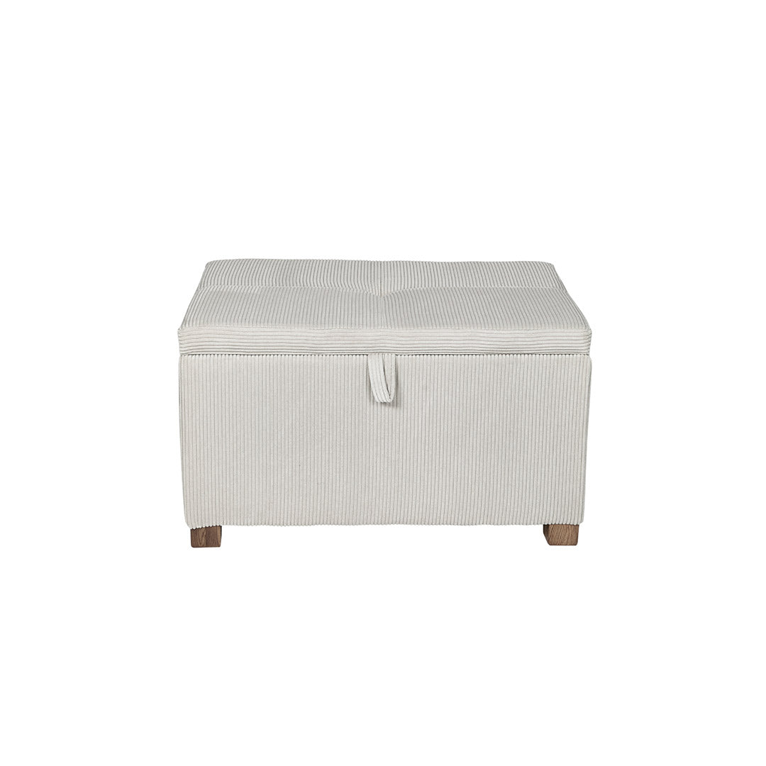 Gaia Baby Serena Footstool - Ecru Corduroy-Footstools-Ecru Corduroy- | Natural Baby Shower