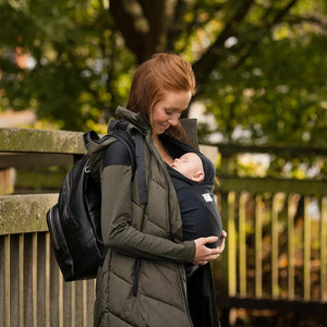 Gaia Baby Gaia Stretchy Baby Wrap Carrier - Organic Cotton - Ebony-Baby Carriers-Ebony-One Size | Natural Baby Shower