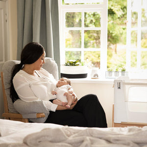 Gaia Hera Bedside Crib² - Scandi White/Natural-Bedside Cribs- | Natural Baby Shower