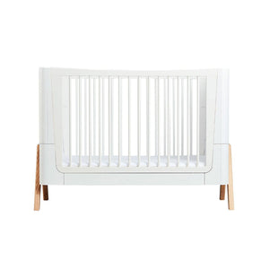 Gaia Baby Hera Cot Bed + Dresser + Wardrobe Three Piece Bundle - Scandi-White + Natural-Nursery Sets- | Natural Baby Shower